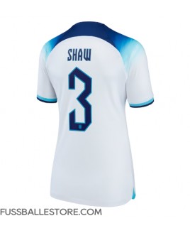 Günstige England Luke Shaw #3 Heimtrikot Damen WM 2022 Kurzarm